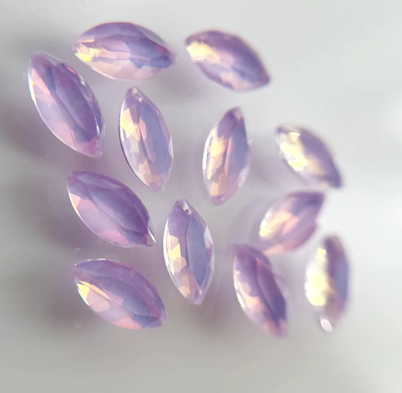 Diamants formes - Mauve pastel - Oeil de chat