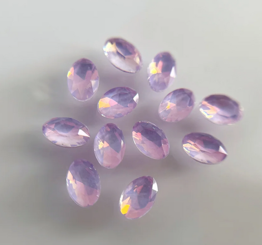 Diamants formes - Mauve pastel  - Ovale