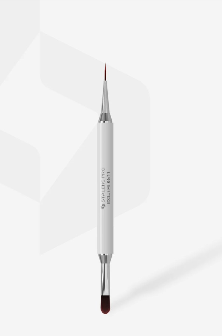 STALEKS EXCLUSIVE 06/11 Pinceau double face pour gel 11 mm / liner 12 mm